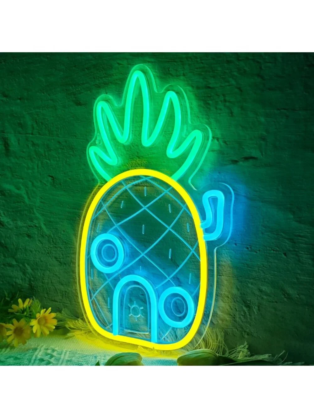 Dimmable Pineapple LED Neon Sign - Ocean Theme Wall Decor for Kids Room & Gifts